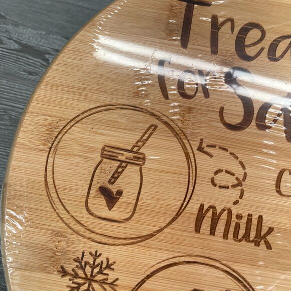 Totally Bamboo Treats for Santa Reindeer 14in Christmas Holiday Lazy Susan NEW - Picture 4 of 10